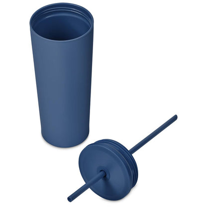 Kooshty Concorde Stainless Steel & Plastic Double-Wall Tumbler & Straw - 720ml