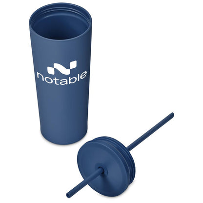 Kooshty Concorde Stainless Steel & Plastic Double-Wall Tumbler & Straw - 720ml