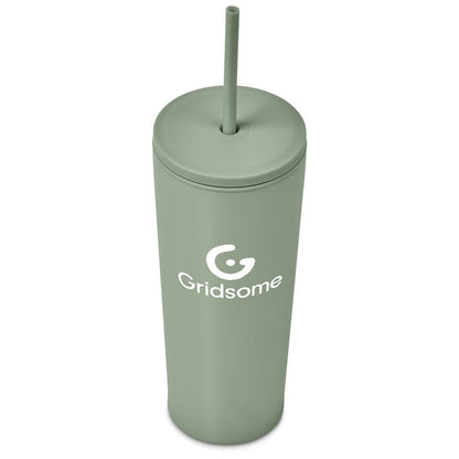 Kooshty Concorde Stainless Steel & Plastic Double-Wall Tumbler & Straw - 720ml