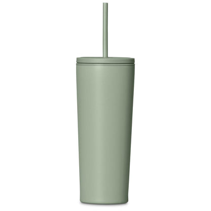 Kooshty Concorde Stainless Steel & Plastic Double-Wall Tumbler & Straw - 720ml