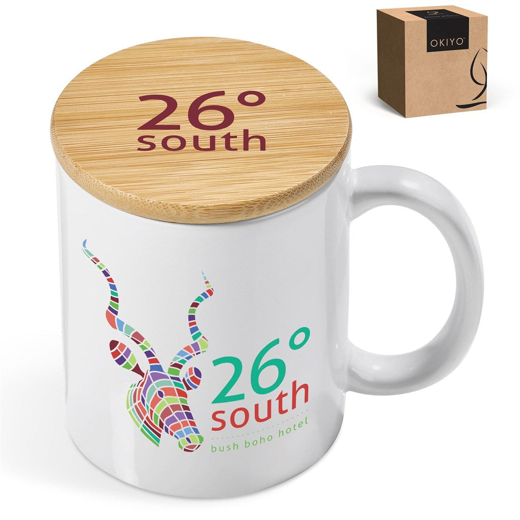 Okiyo Sozo Bamboo & Ceramic Sublimation Coffee Mug - 330ml