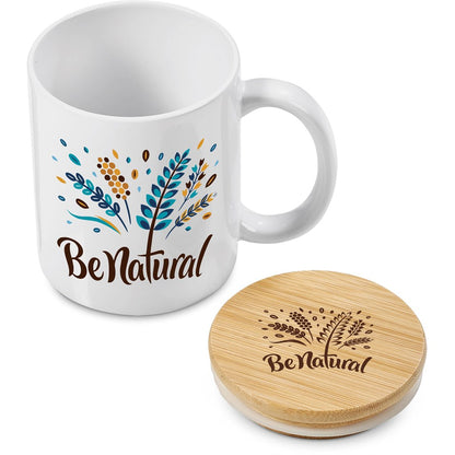 Okiyo Sozo Bamboo & Ceramic Sublimation Coffee Mug - 330ml