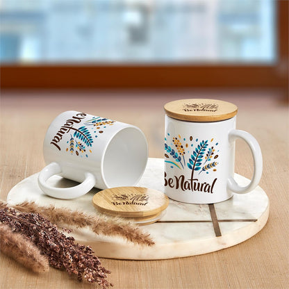 Okiyo Sozo Bamboo & Ceramic Sublimation Coffee Mug - 330ml