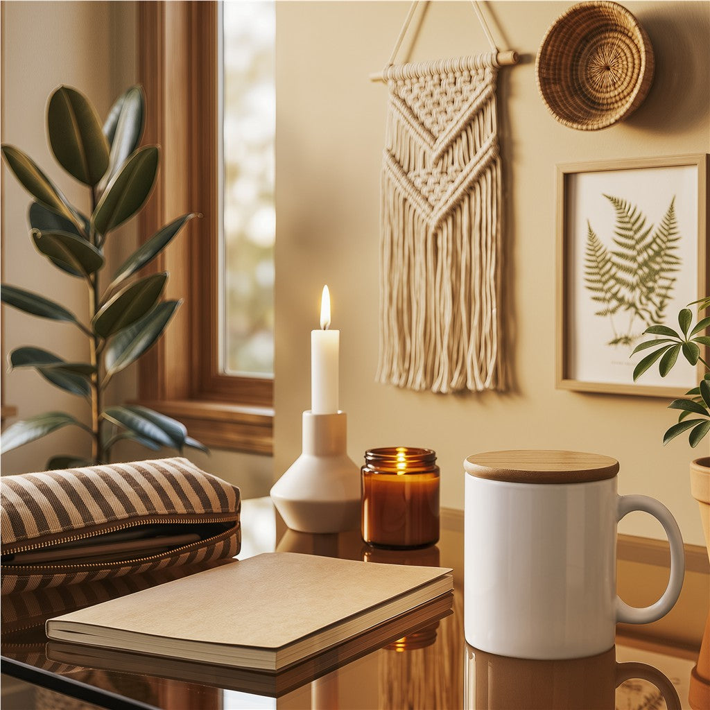 Okiyo Sozo Bamboo & Ceramic Sublimation Coffee Mug - 330ml