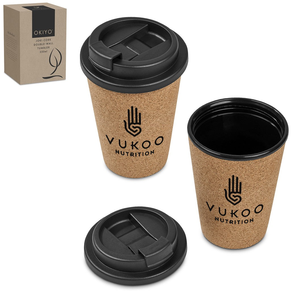 Okiyo Joki Cork & Wheat Straw Double-Wall Tumbler – 350ml