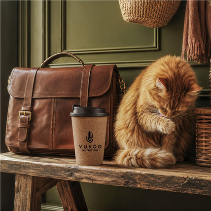 Okiyo Joki Cork & Wheat Straw Double-Wall Tumbler – 350ml