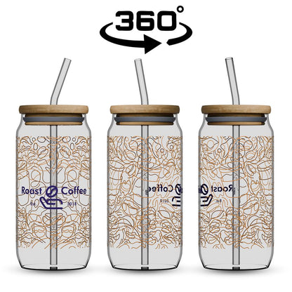 Okiyo Natsu Glass & Bamboo Tumbler & Straw - 500ml