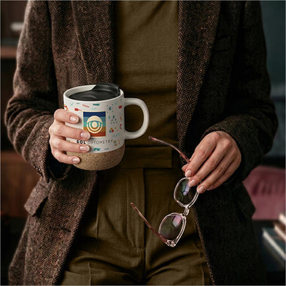 Serendipio Sienna Cork & Ceramic Sublimation Coffee Mug - 340ml