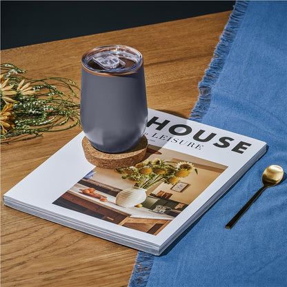 Serendipio Ovolo Stainless Steel & Plastic Double-Wall Tumbler – 350ml