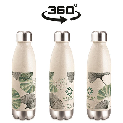 Okiyo Kimi Wheat Straw Water Bottle - 680ml