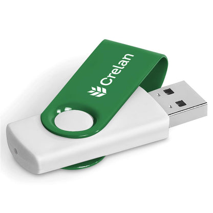 Axis Gyro White Flash Drive - 32GB