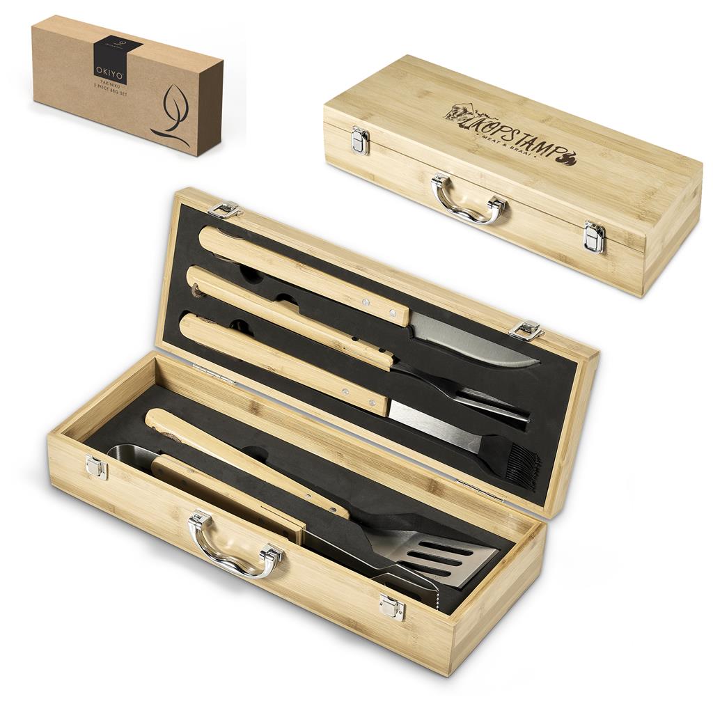 Okiyo Yakiniku Bamboo 5-Piece Braai Set