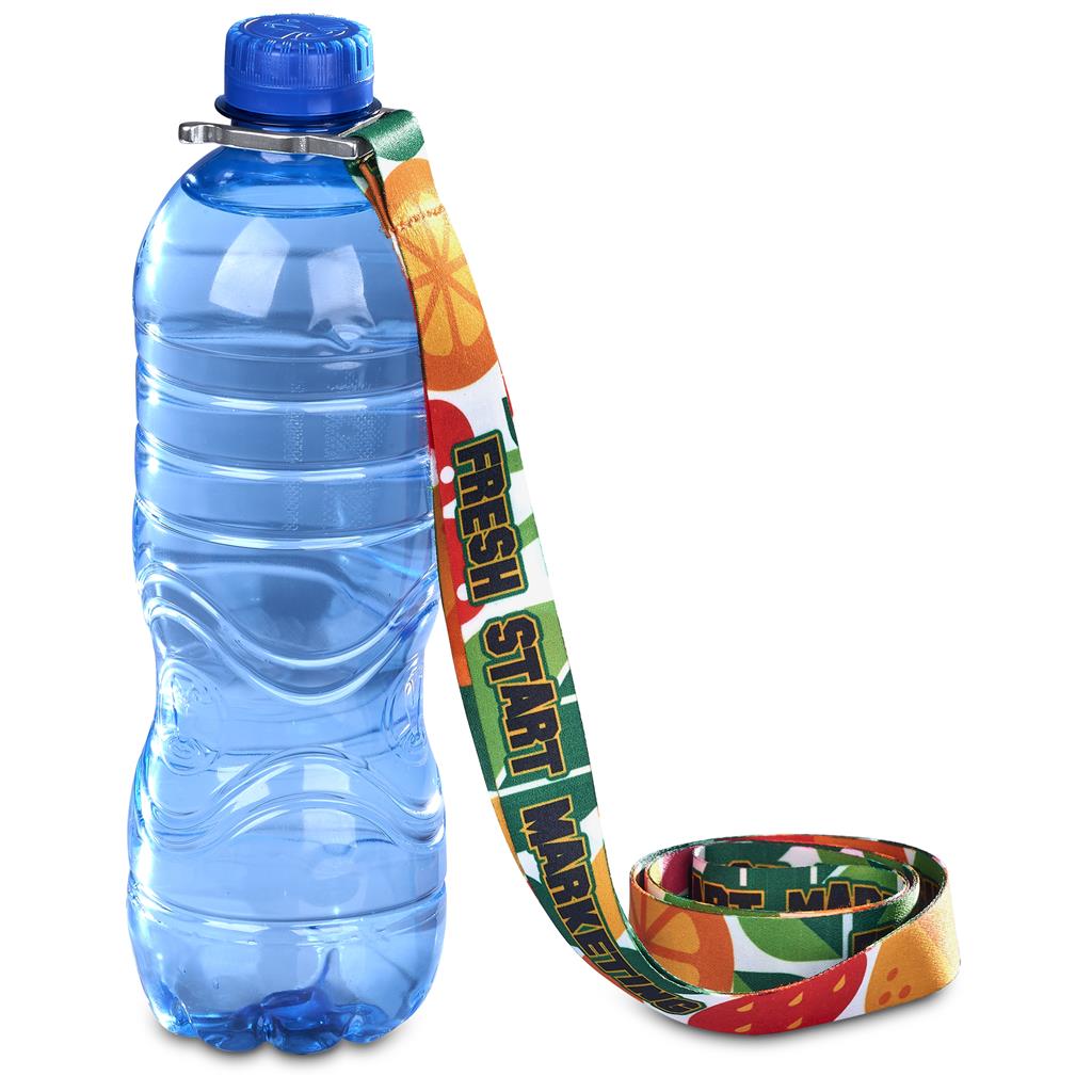 Altitude Aqua Crossbody Double-Sided Sublimated Satin Bottle Lanyard