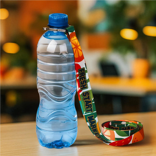 Altitude Aqua Crossbody Double-Sided Sublimated Satin Bottle Lanyard