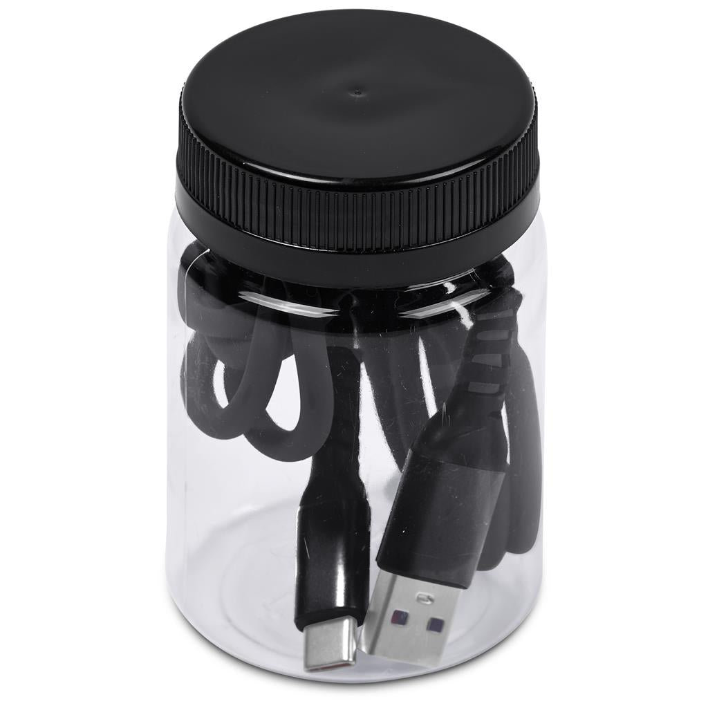 Altitude Capsit Fast Charge USB-A to Type-C Charging  Cable in Jar