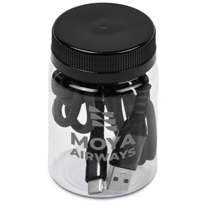 Altitude Capsit Fast Charge USB-A to Type-C Charging  Cable in Jar