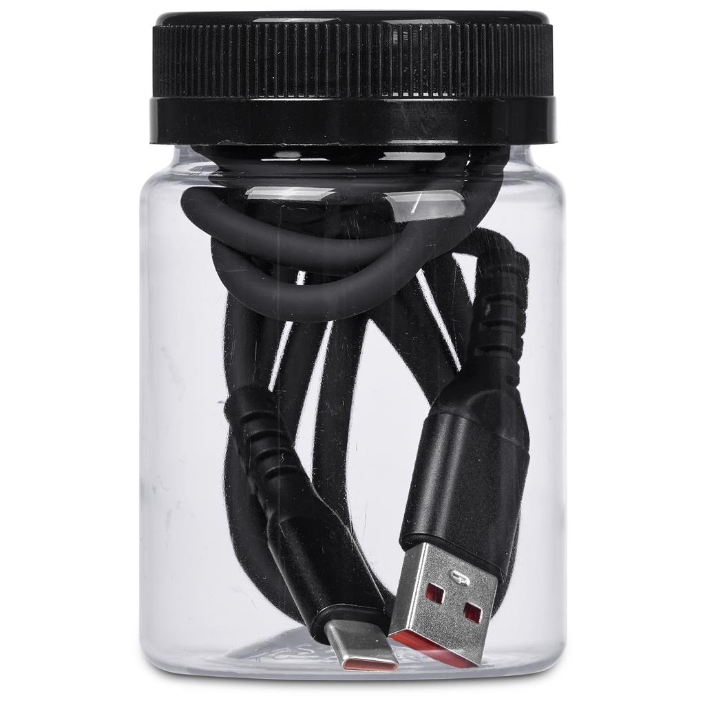 Altitude Capsit Fast Charge USB-A to Type-C Charging  Cable in Jar