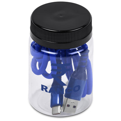 Altitude Capsit Fast Charge USB-A to Type-C Charging  Cable in Jar