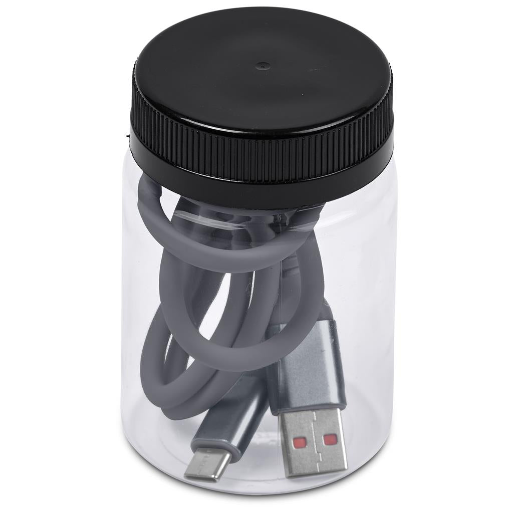 Altitude Capsit Fast Charge USB-A to Type-C Charging  Cable in Jar