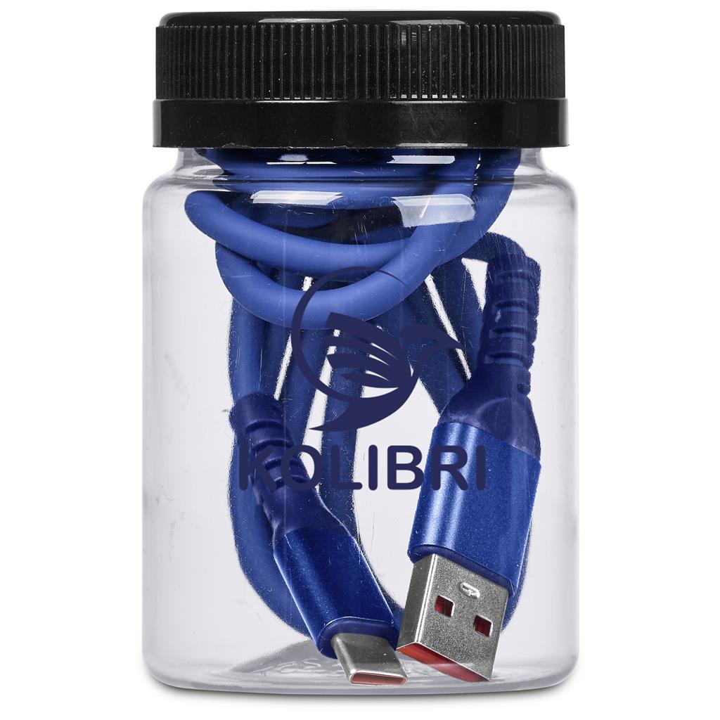 Altitude Capsit Fast Charge USB-A to Type-C Charging  Cable in Jar