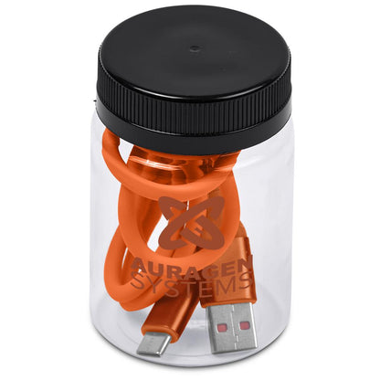 Altitude Capsit Fast Charge USB-A to Type-C Charging  Cable in Jar