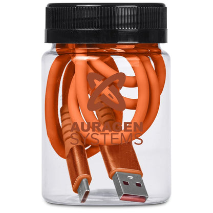 Altitude Capsit Fast Charge USB-A to Type-C Charging  Cable in Jar