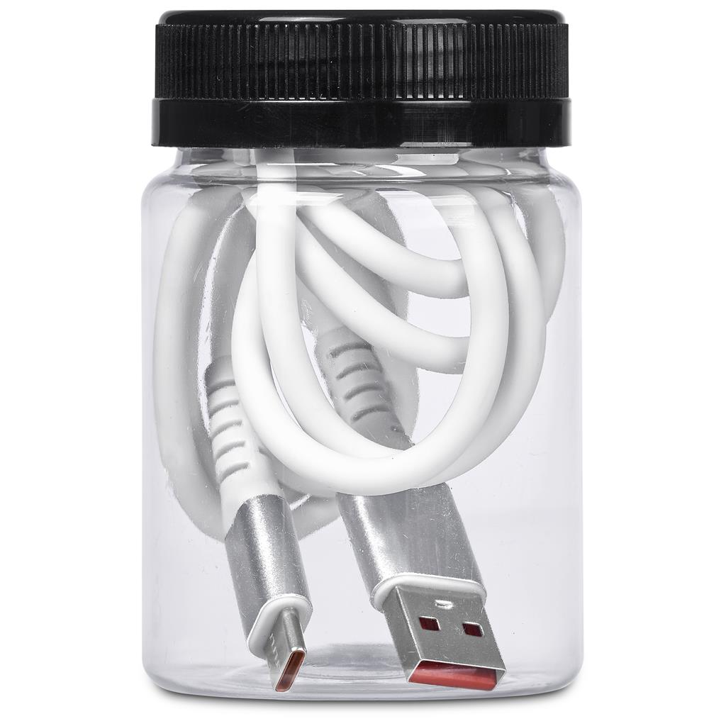 Altitude Capsit Fast Charge USB-A to Type-C Charging  Cable in Jar