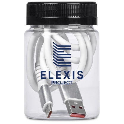 Altitude Capsit Fast Charge USB-A to Type-C Charging  Cable in Jar