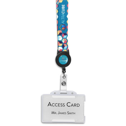 Altitude Badge Reel Single-Sided Sublimated Satin Lanyard