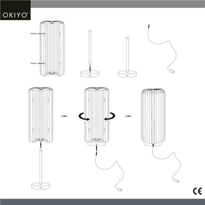 Okiyo Masumi Wood & Paper LED Lamp