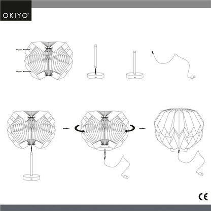 Okiyo Kosuke Wood & Paper LED Lamp