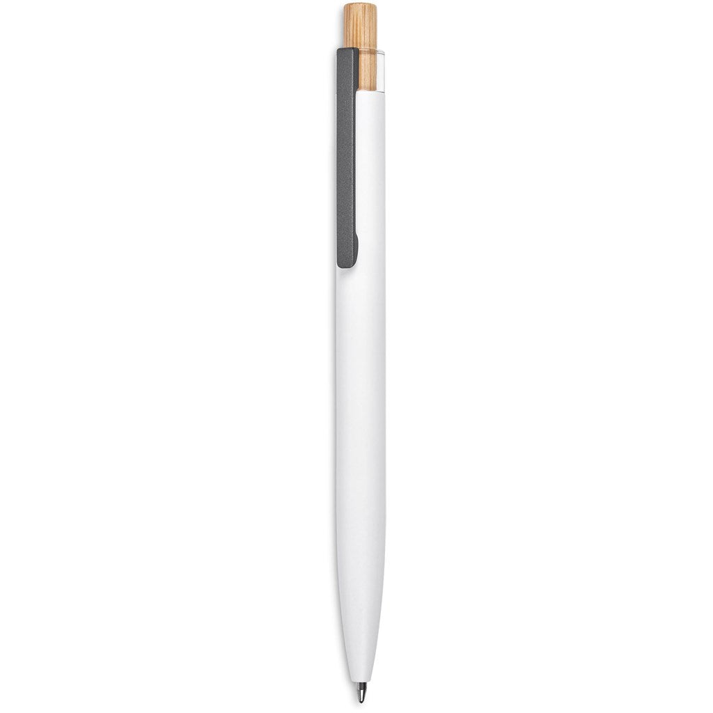 Okiyo Mimo Recycled Aluminium Ball Pen - Solid White