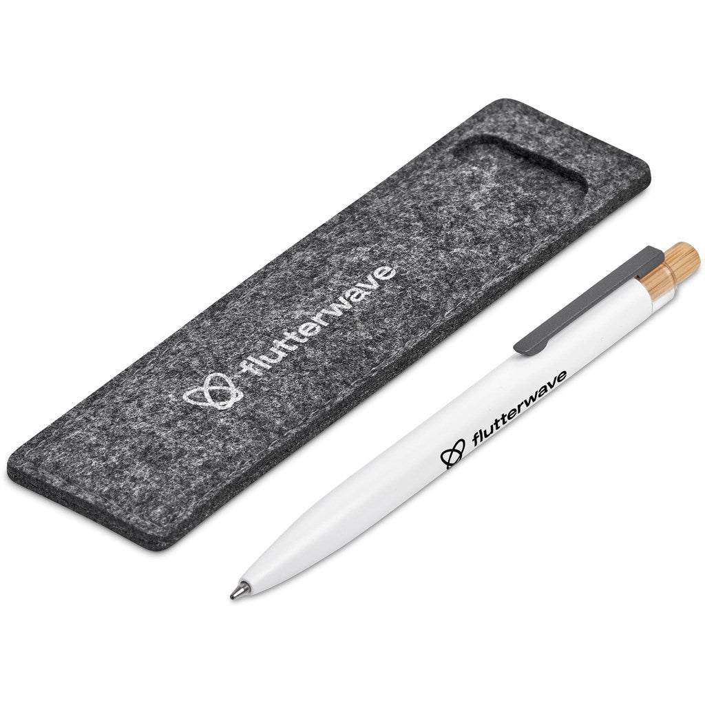 Okiyo Mimo Recycled Aluminium Ball Pen - Solid White