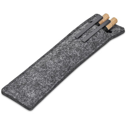Okiyo Mimo Recycled Aluminum Ball Pen & Pencil Set - Black