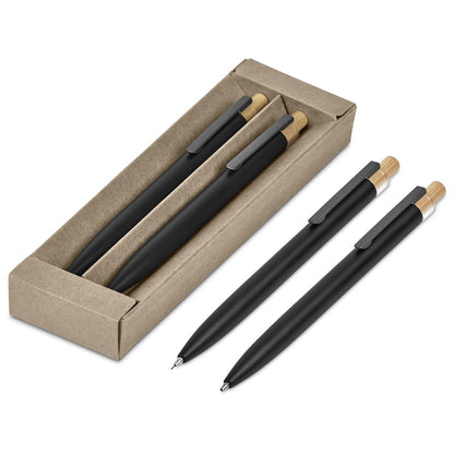 Okiyo Mimotu Ball Pen & Pencil Set - Black