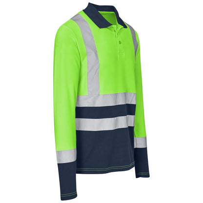 Long Sleeve Surveyor Two-Tone Hi-Viz Golf Shirt