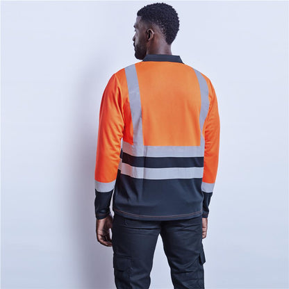 Long Sleeve Surveyor Two-Tone Hi-Viz Golf Shirt