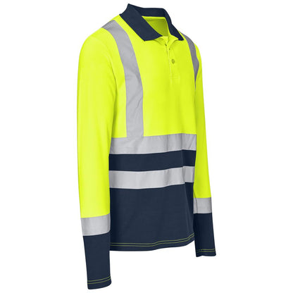 Long Sleeve Surveyor Two-Tone Hi-Viz Golf Shirt