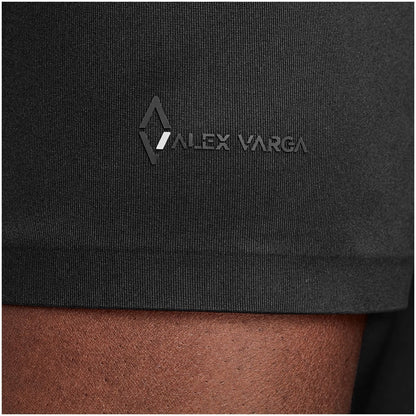 Mens Alex Varga Questana Seamless Golf Shirt - Black