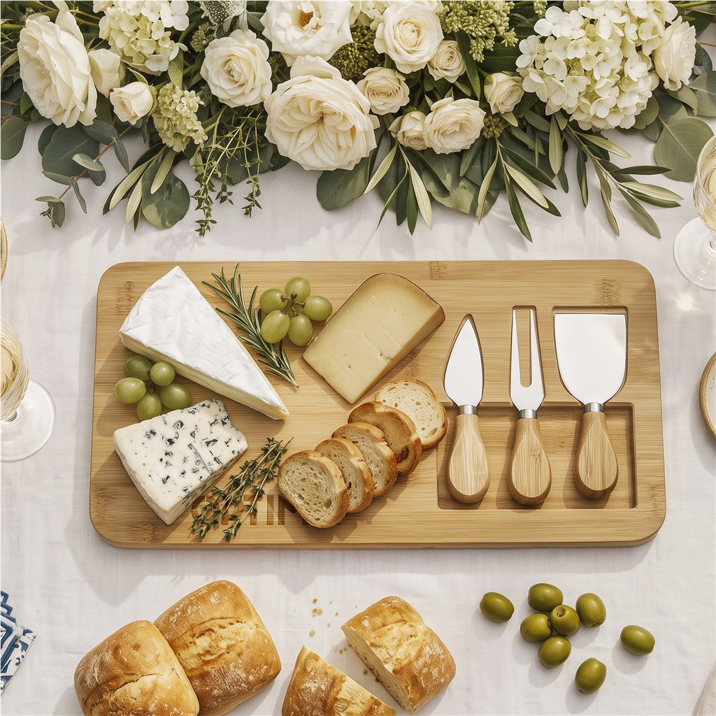 Okiyo Chizu Bamboo Cheese Board Set