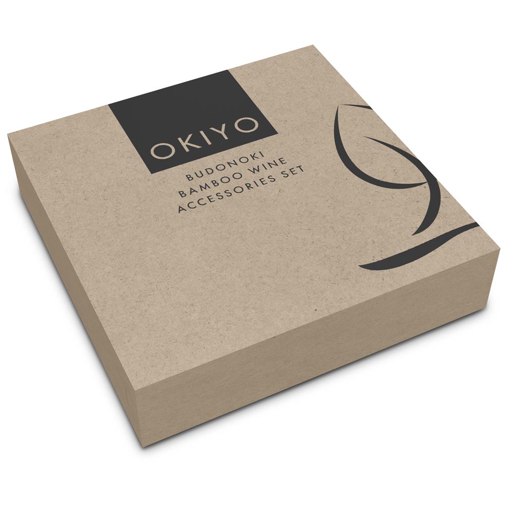 Okiyo Budonoki Bamboo Wine Accessories set