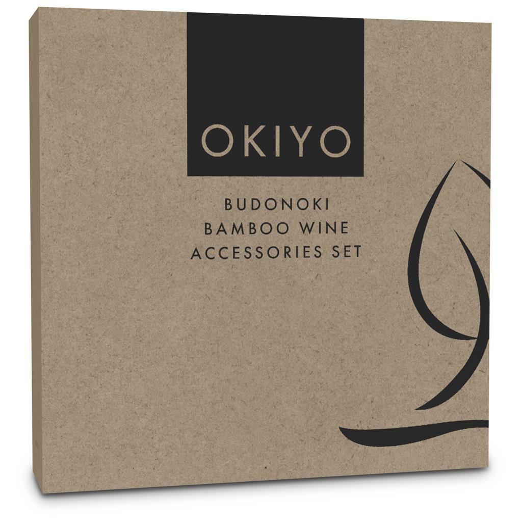 Okiyo Budonoki Bamboo Wine Accessories set