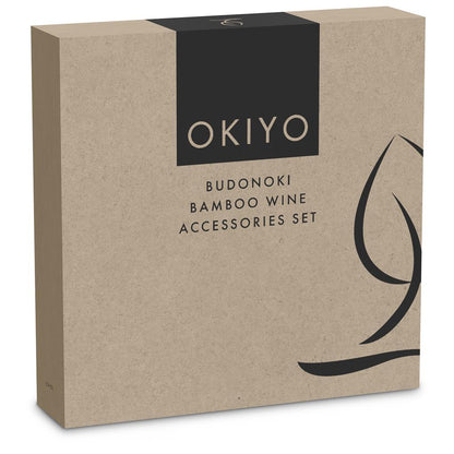 Okiyo Budonoki Bamboo Wine Accessories set