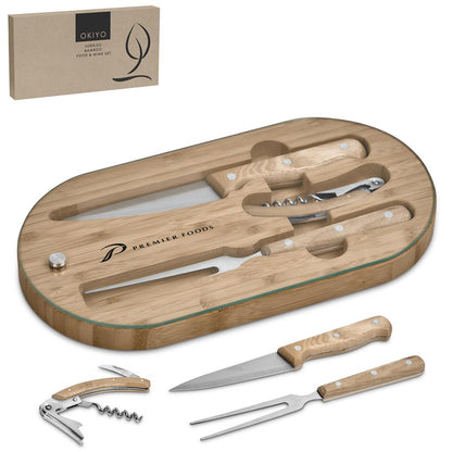 Okiyo Suraisu Bamboo Food & Wine Set