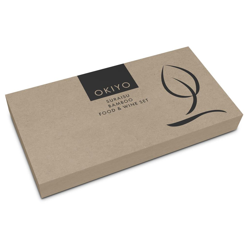 Okiyo Suraisu Bamboo Food & Wine Set