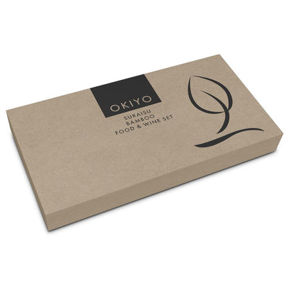 Okiyo Suraisu Bamboo Food & Wine Set