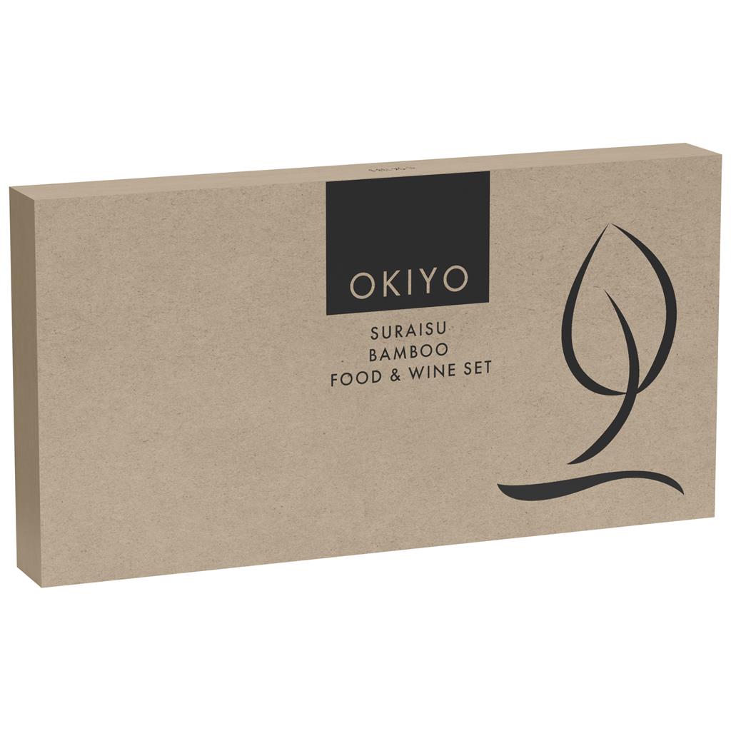 Okiyo Suraisu Bamboo Food & Wine Set