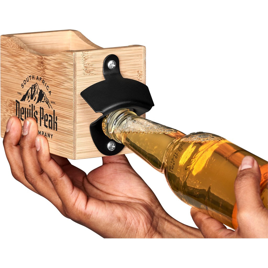 Okiyo Kanpai Bamboo Coaster & Bottle Opener Set