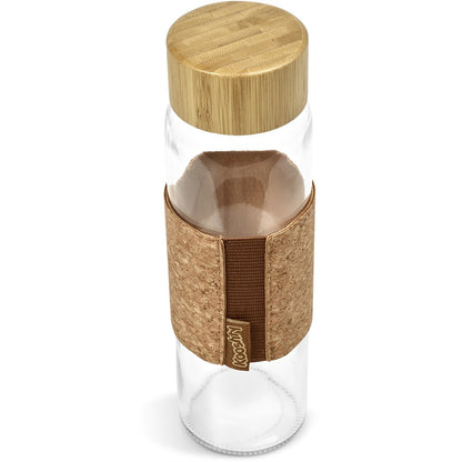 Kooshty Clear Bamboost Glass Water Bottle - 700ml