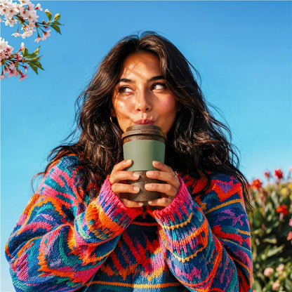 Kooshty Brown Bean Plastic Double-Wall Tumbler – 400ml